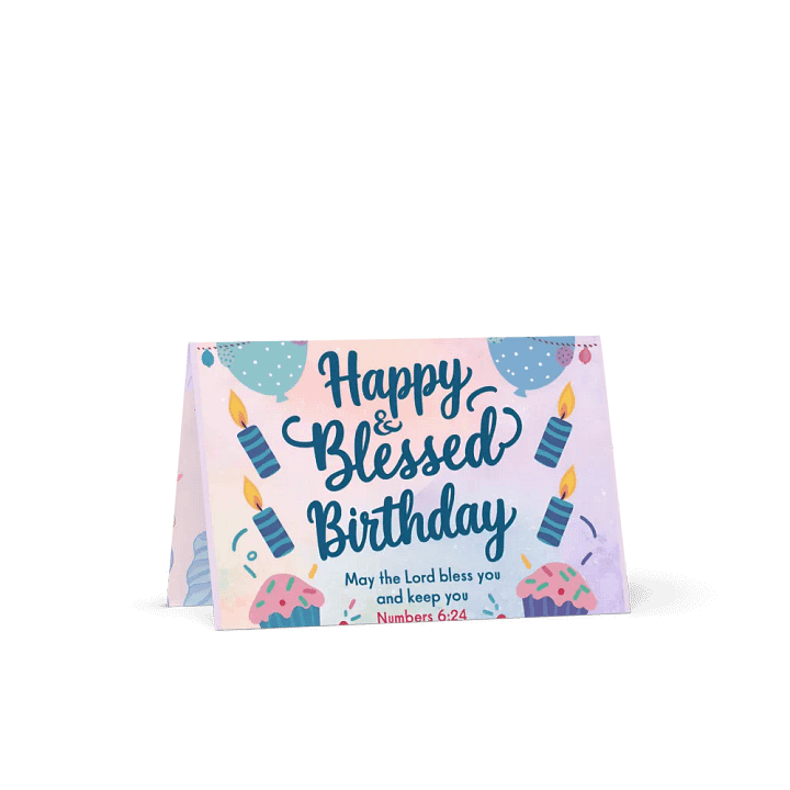 Happy & Blessed Birthday Card product image (1)
