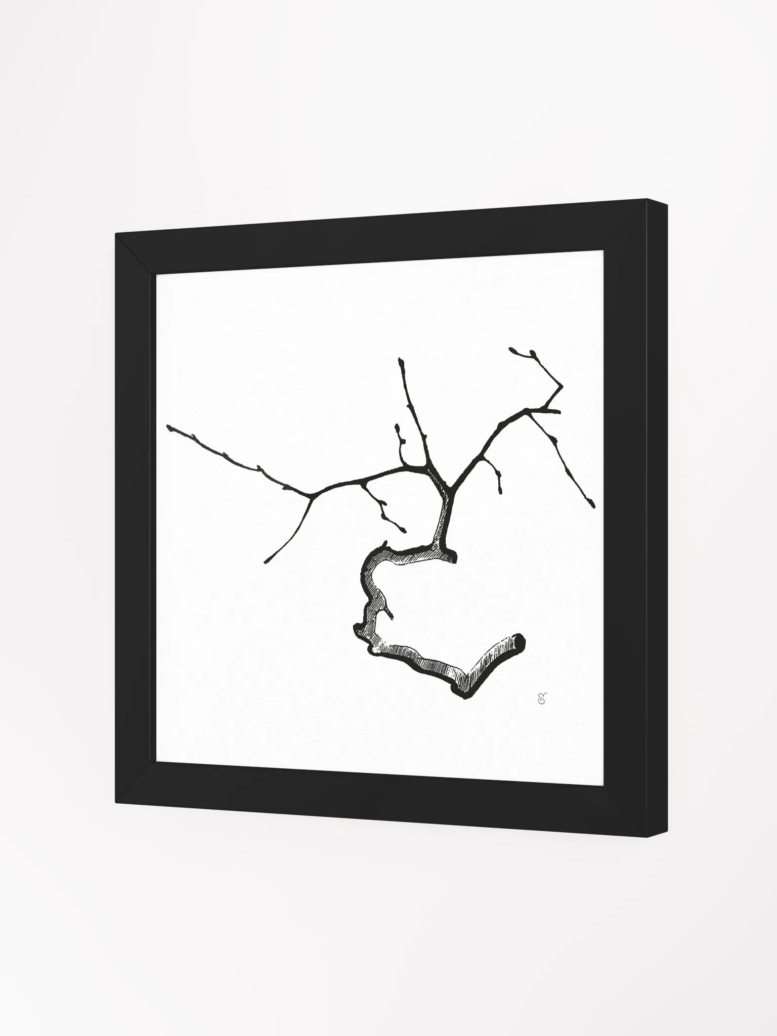Minimalist Tree Branch Framed Poster. -Elegant Twig product image (5)