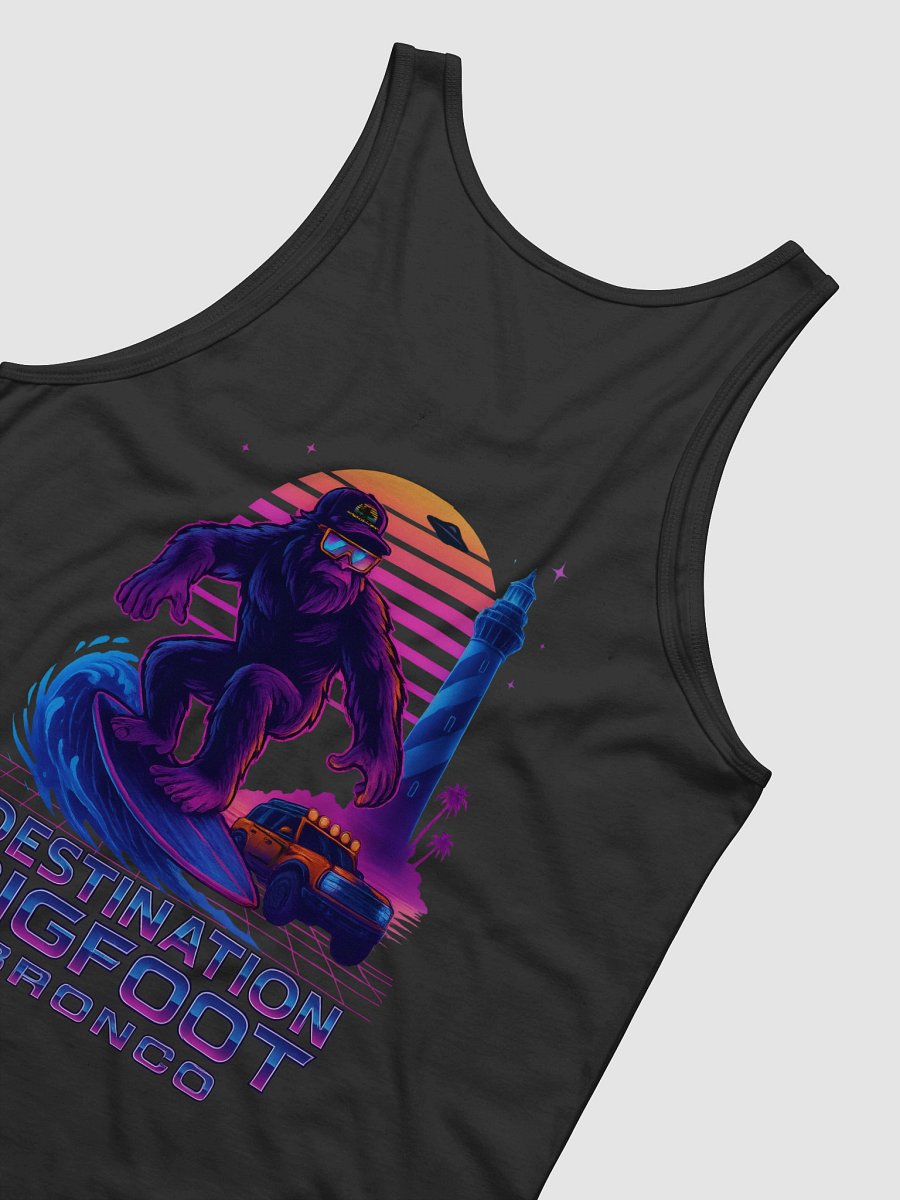 Destination Bigfoot Bronco Synthwave Bella+Canvas Jersey Tank (Black) product image (6)
