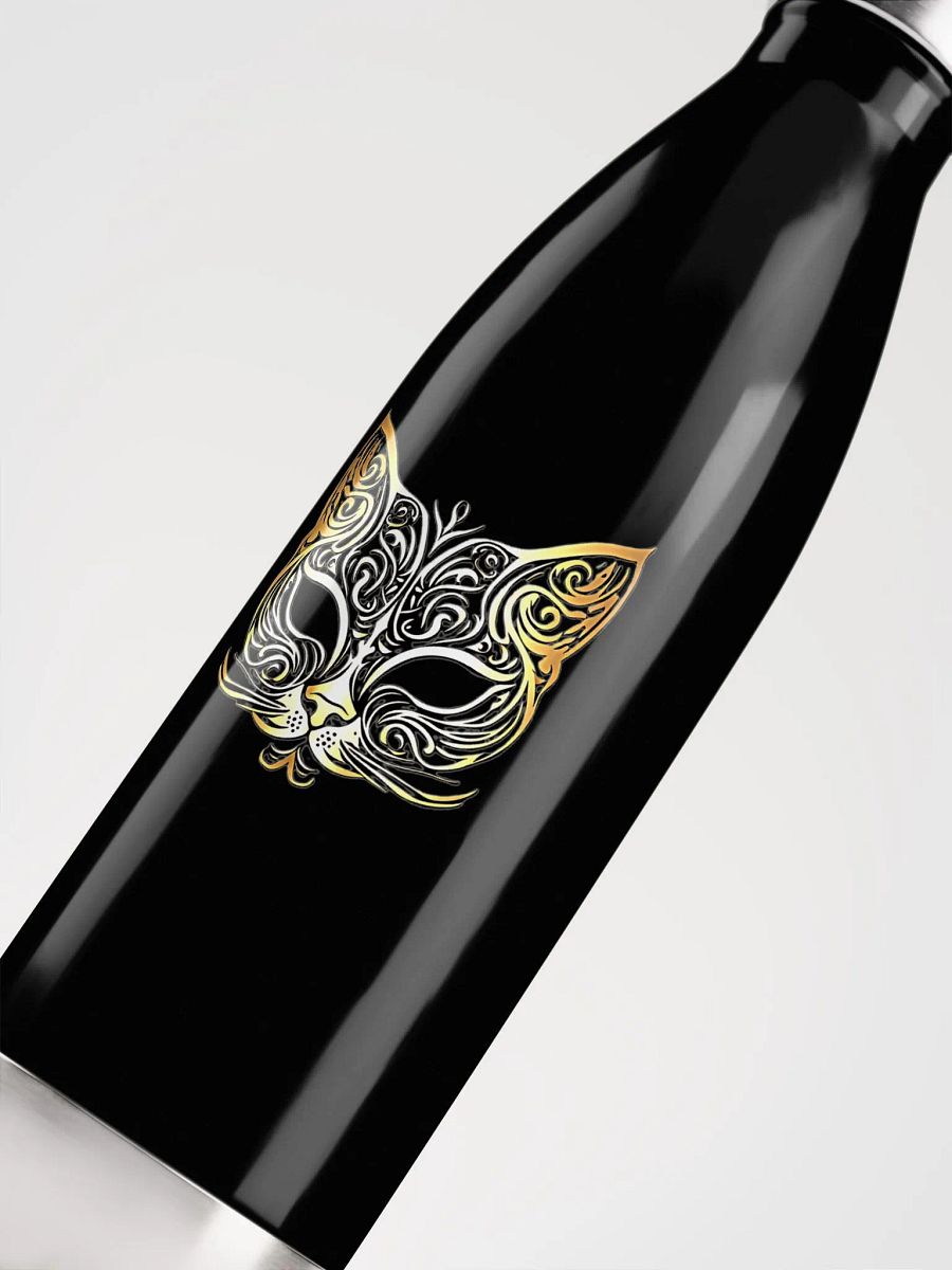 Regal Feline Gold Mask Stainless Steel Water Bottle product image (2)