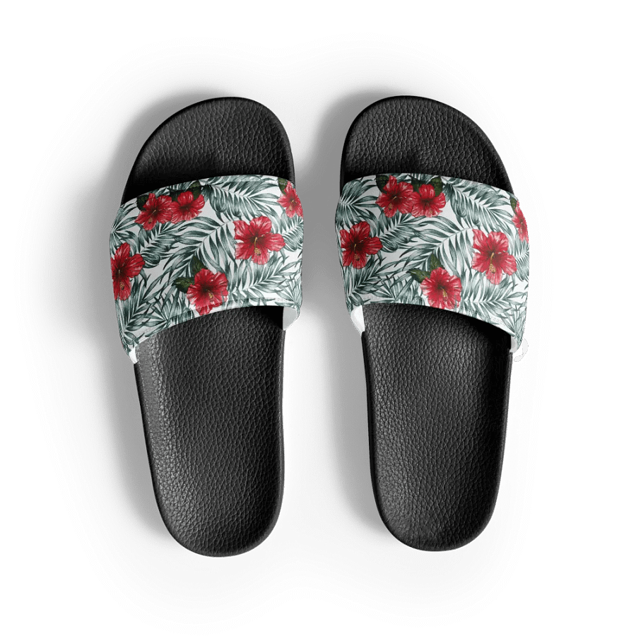 Hibiscus Leaf Design | Men's Slides product image (1)