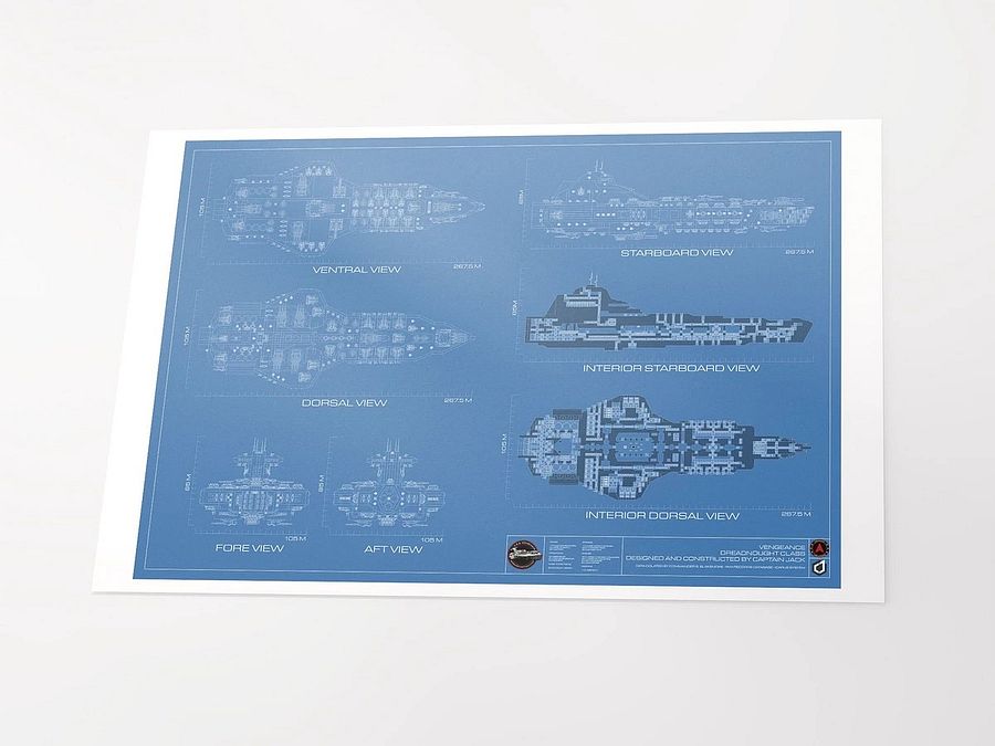 Vengeance Starship Blueprint Poster product image (2)