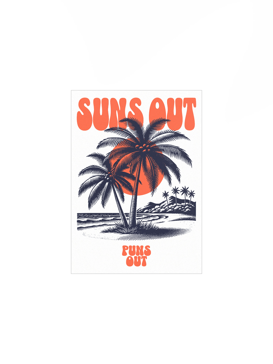 Retro Sunset Palm Trees Poster product image (2)
