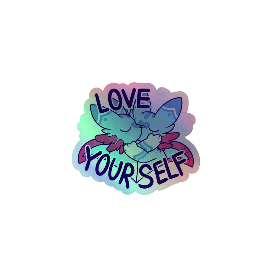 Love Yourself Giant Holographic Sticker product image (1)
