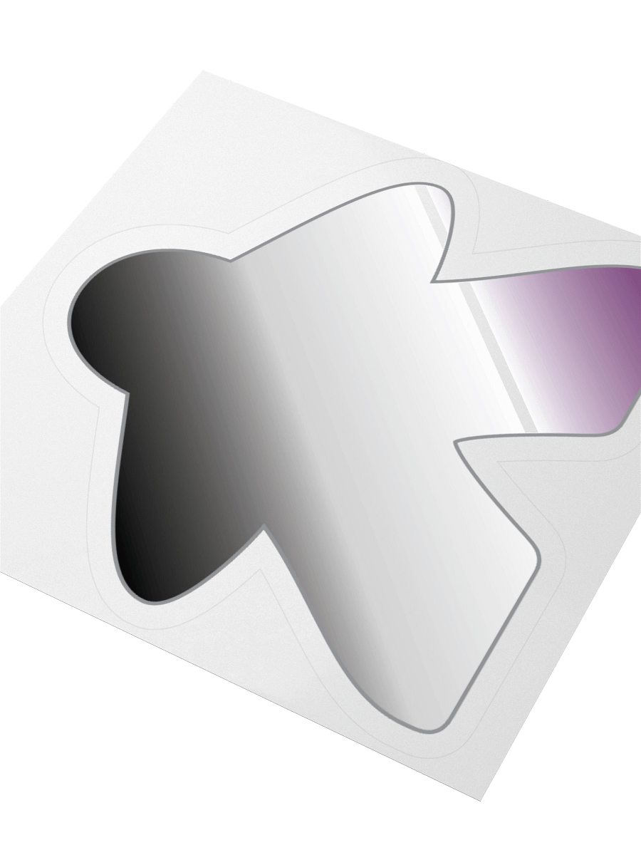 Asexual Pride Gradient Meeple Sticker product image (7)