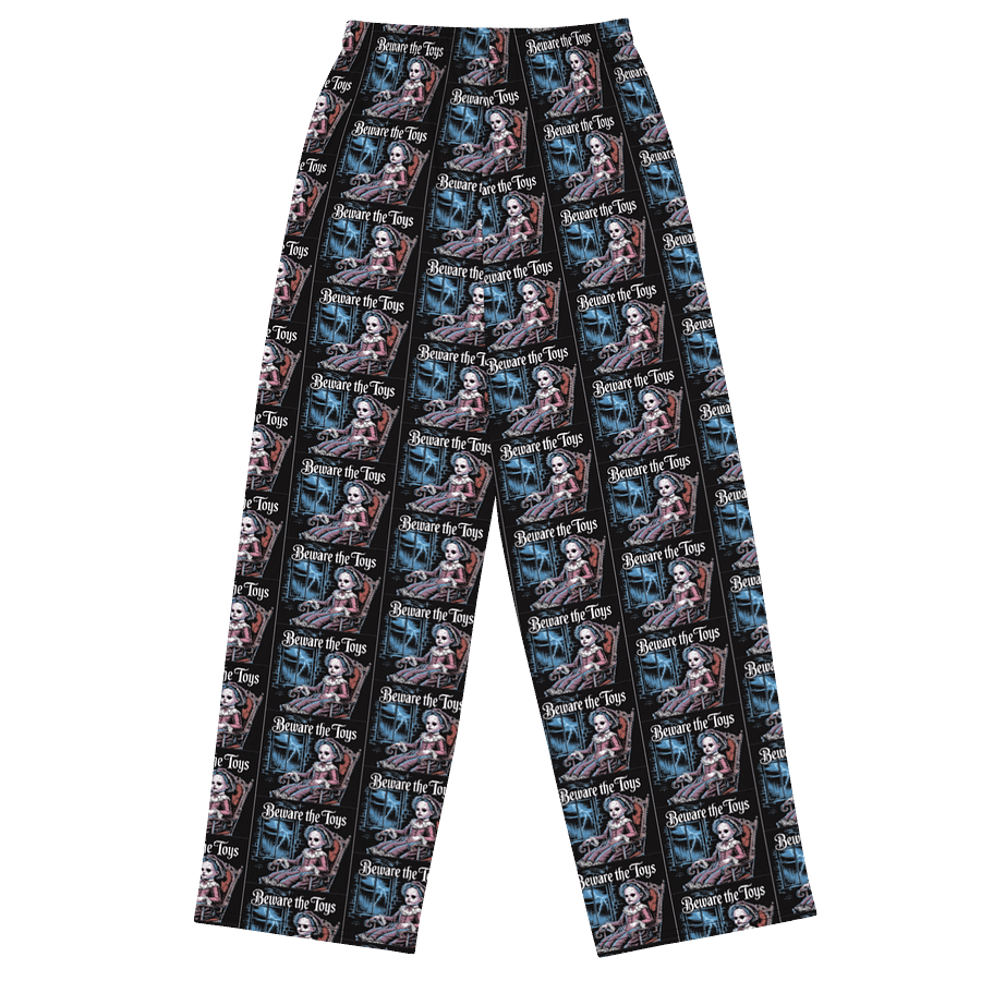 Midnight Veil Designs 'Beware the Toys' Gothic All-Over Print Wide-Leg Pants product image (2)