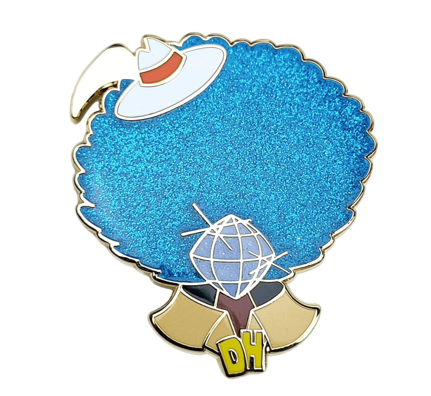Disco Head Pin - Glitter 'Fro product image (2)