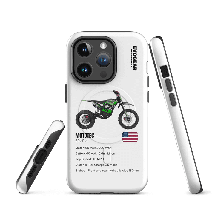 White Mototec 60V Pro iPhone MagSafe Case 2.0 product image (2)