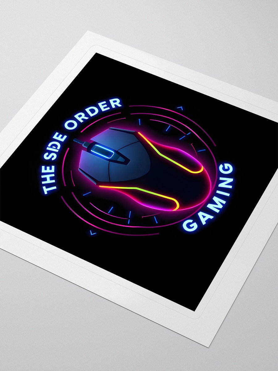 Neon Gaming Mouse Kiss Cut Stickers product image (3)