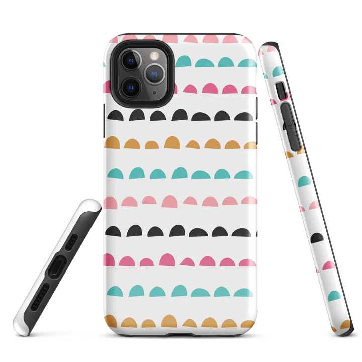 Vibrant Semicircle Pattern Tough iPhone® Case product image (1)