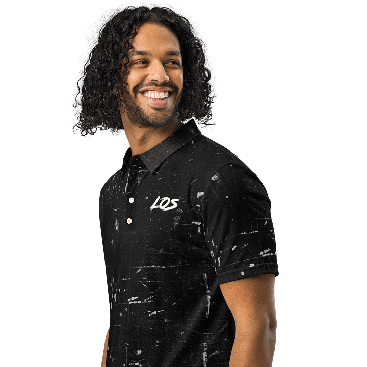 White Splatter Slim-Fit Polo product image (2)