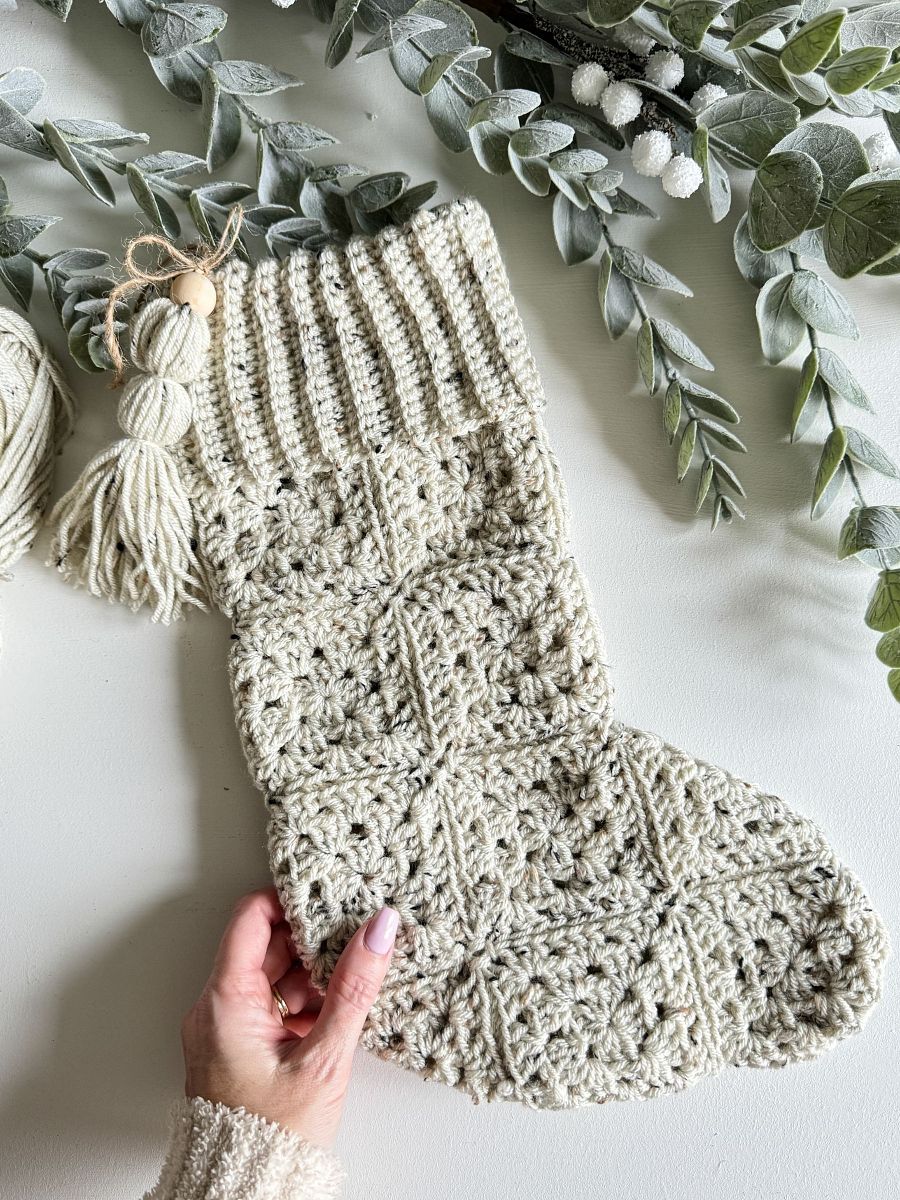 Granny Square Stocking Crochet Pattern product image (6)