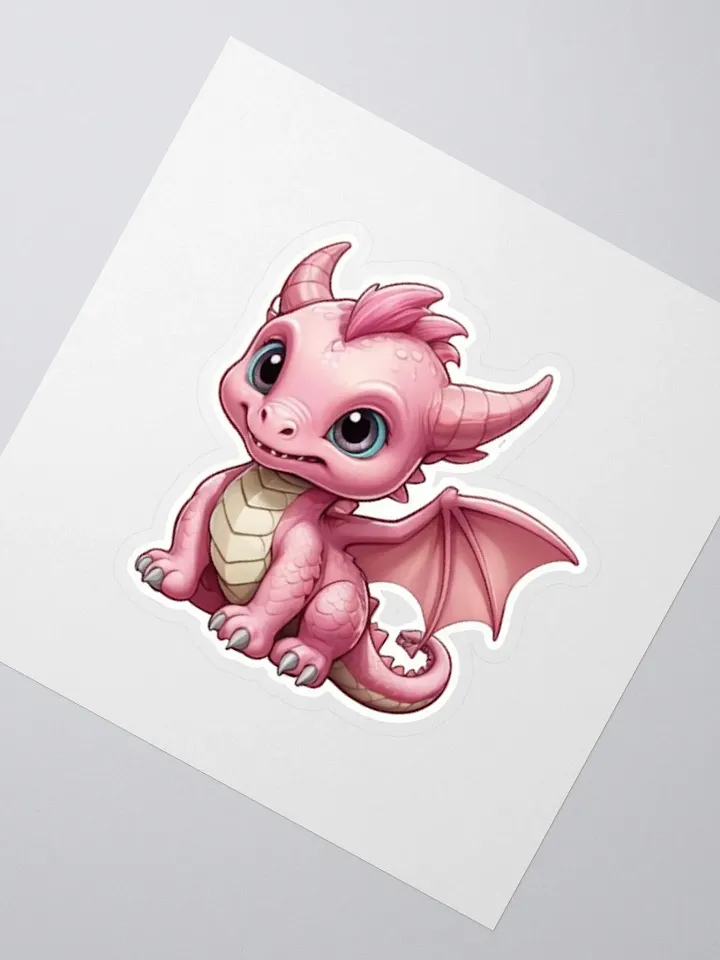Cute Baby Pink Dragon V.2 Sticker product image (2)