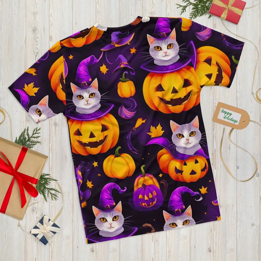 Cats Pumpkin Charade T Shirt product image (11)