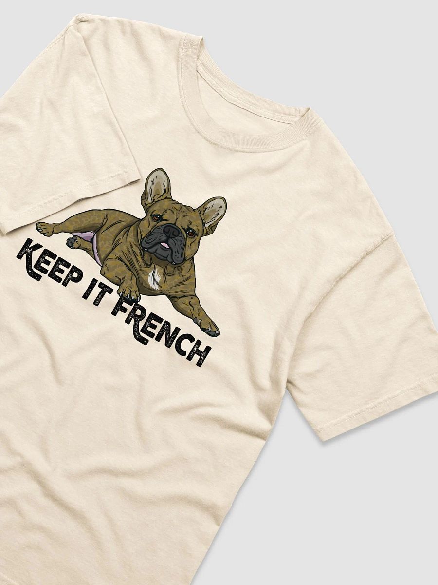 Keep It French T-Shirt of a French Bulldog (Brindle) | Funny T-Shirt for Frenchie Paw-rents product image (21)