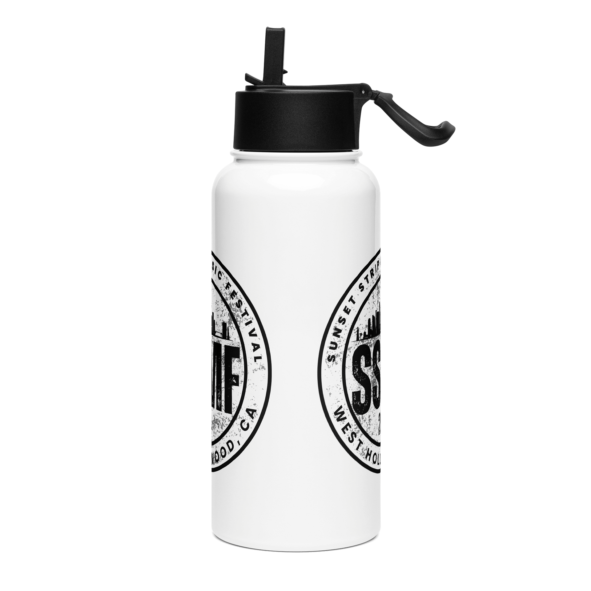 32 oz. SSMF 2014 Stainless Steel Water Bottle with Straw Lid product image (3)