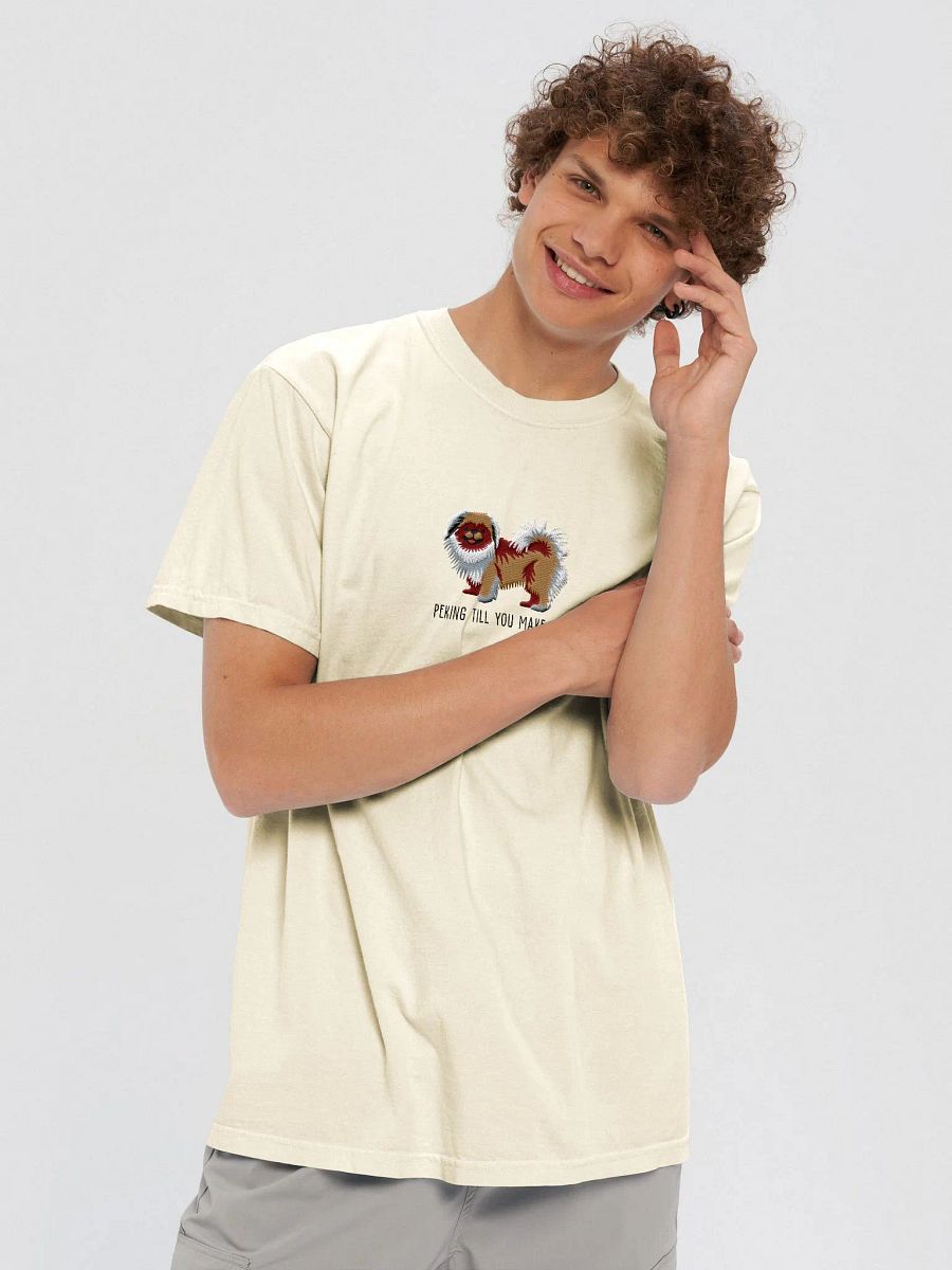 Peking Till You Make It T-Shirt(Embroidered) of a Pekingese(Brown) product image (8)