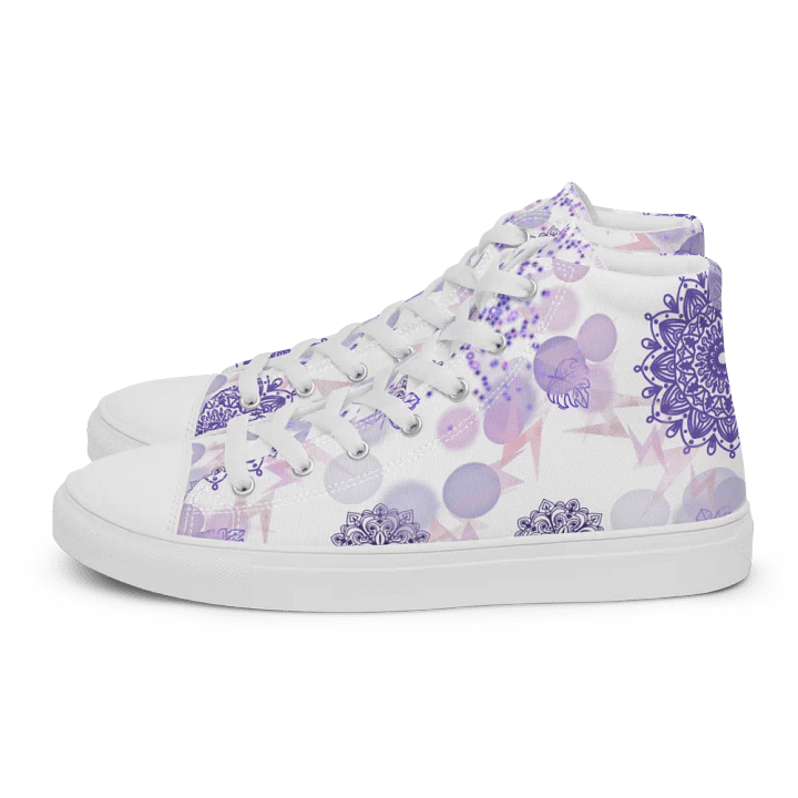 Lilac Mandala Lace Up Womens Shoes product image (1)