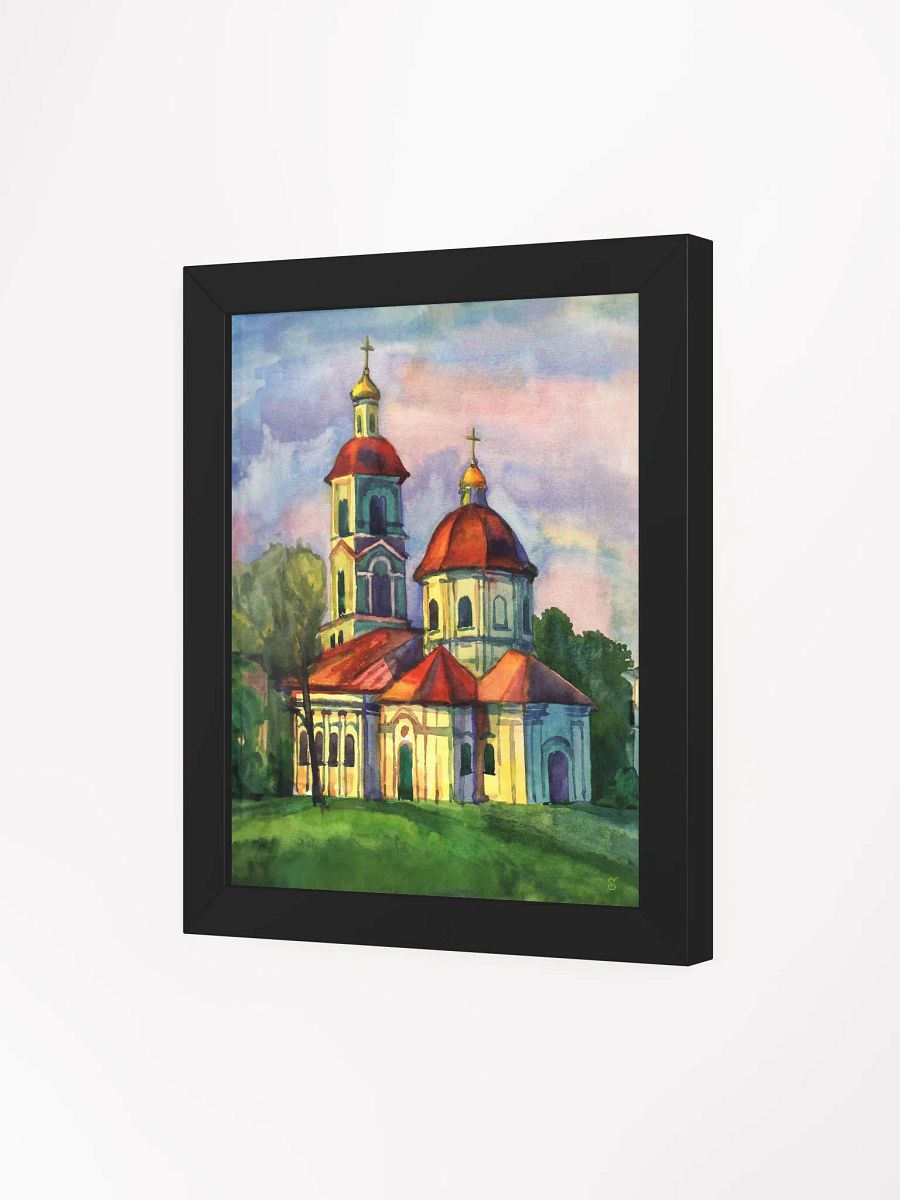 Serene Church Sunset Framed Poster - Historical Temple product image (17)