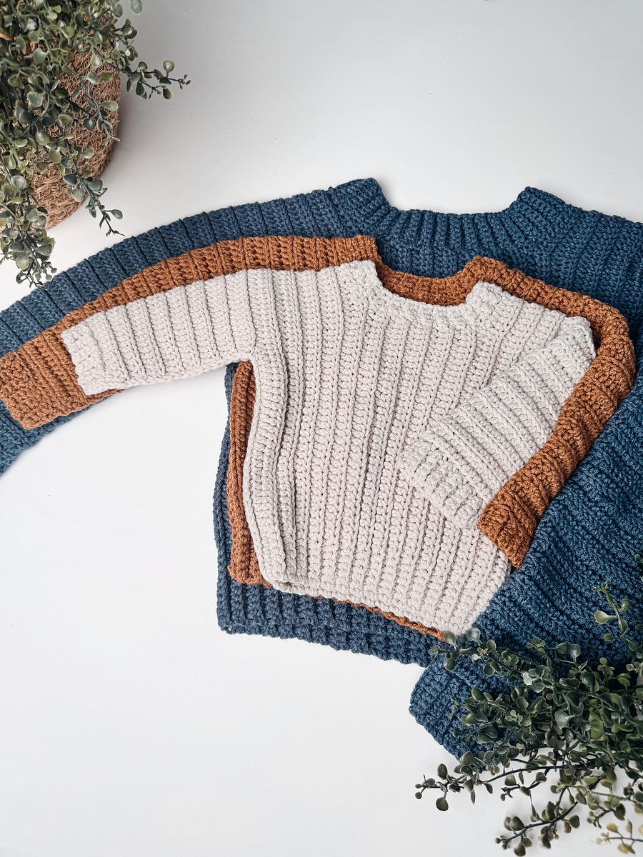 Easy Cuff to Cuff Crochet Child Sweater Pattern - Made in One Piece! product image (6)