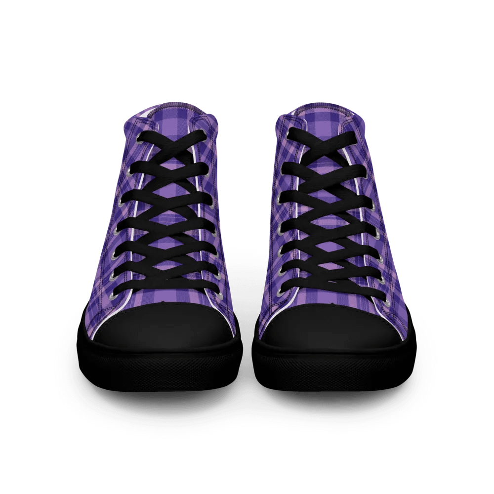 Women's Purple Tartan High Tops product image (3)