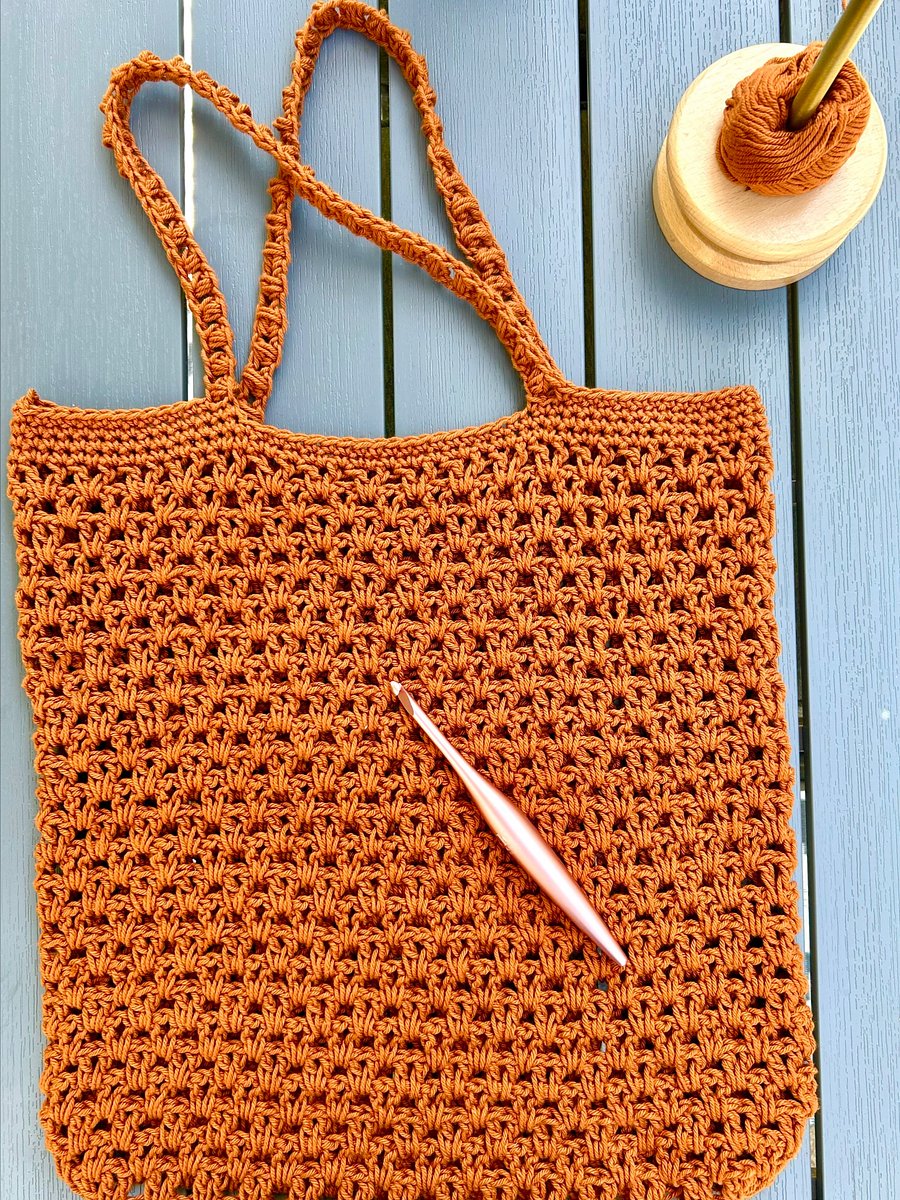 Lace Crochet Market Bag Pattern PDF Ebook - Mabel Market Bag - Eco Crochet Shopping Bag - Crochet Tote Bag product image (4)