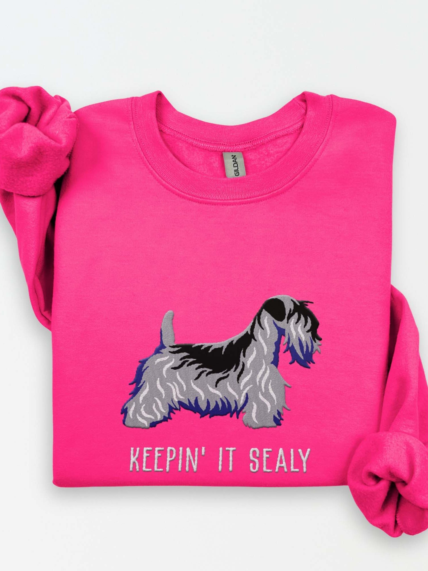 Keepin' It Sealy Sweatshirt (Embroidered) of a Sealyham Terrier(Blue) product image (1)