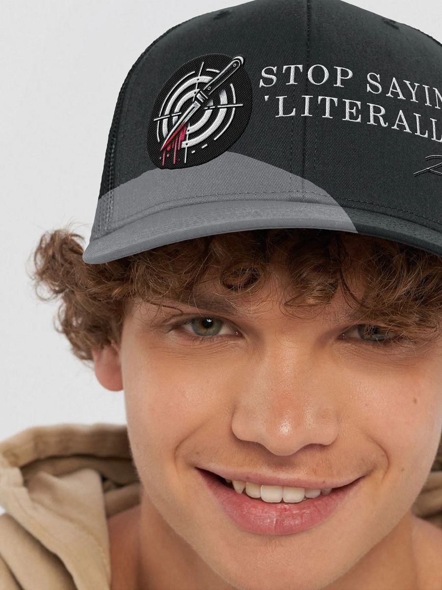 Stop Saying Literally Trucker Hat product image (8)