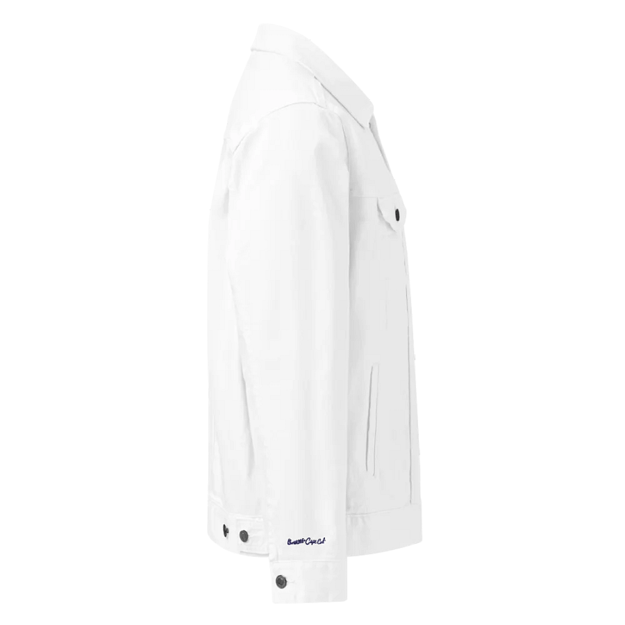 Cape Classic Denim Jacket | BRN.2C.C.™ Edition | Navy Embroidery on Crisp White product image (4)