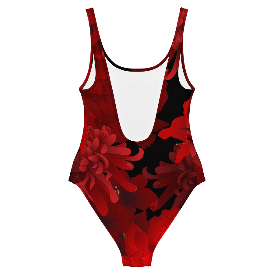 Vibrant Red Floral Swimsuit product image (8)