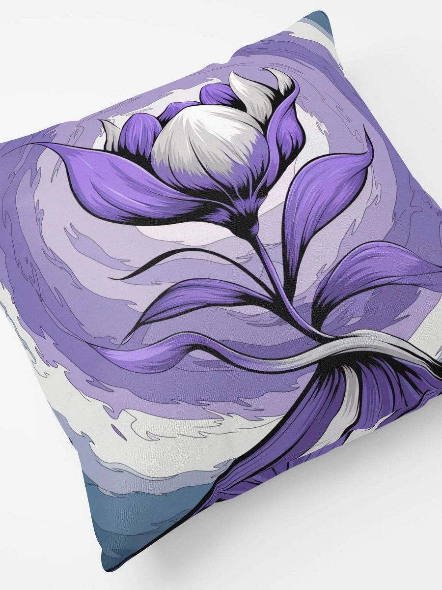 Purple and White Flower Pillow - Geometric Abstract Pillow Designs product image (5)