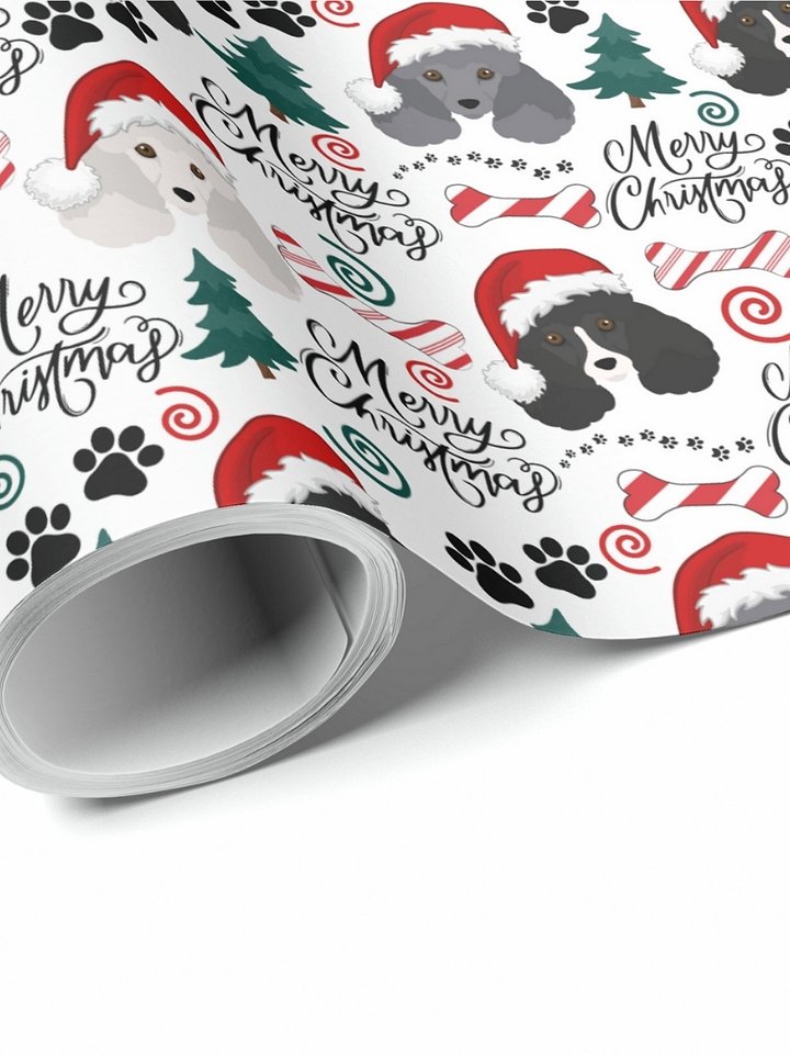 Parti Poodles Christmas Gift Wrapping Paper product image (1)