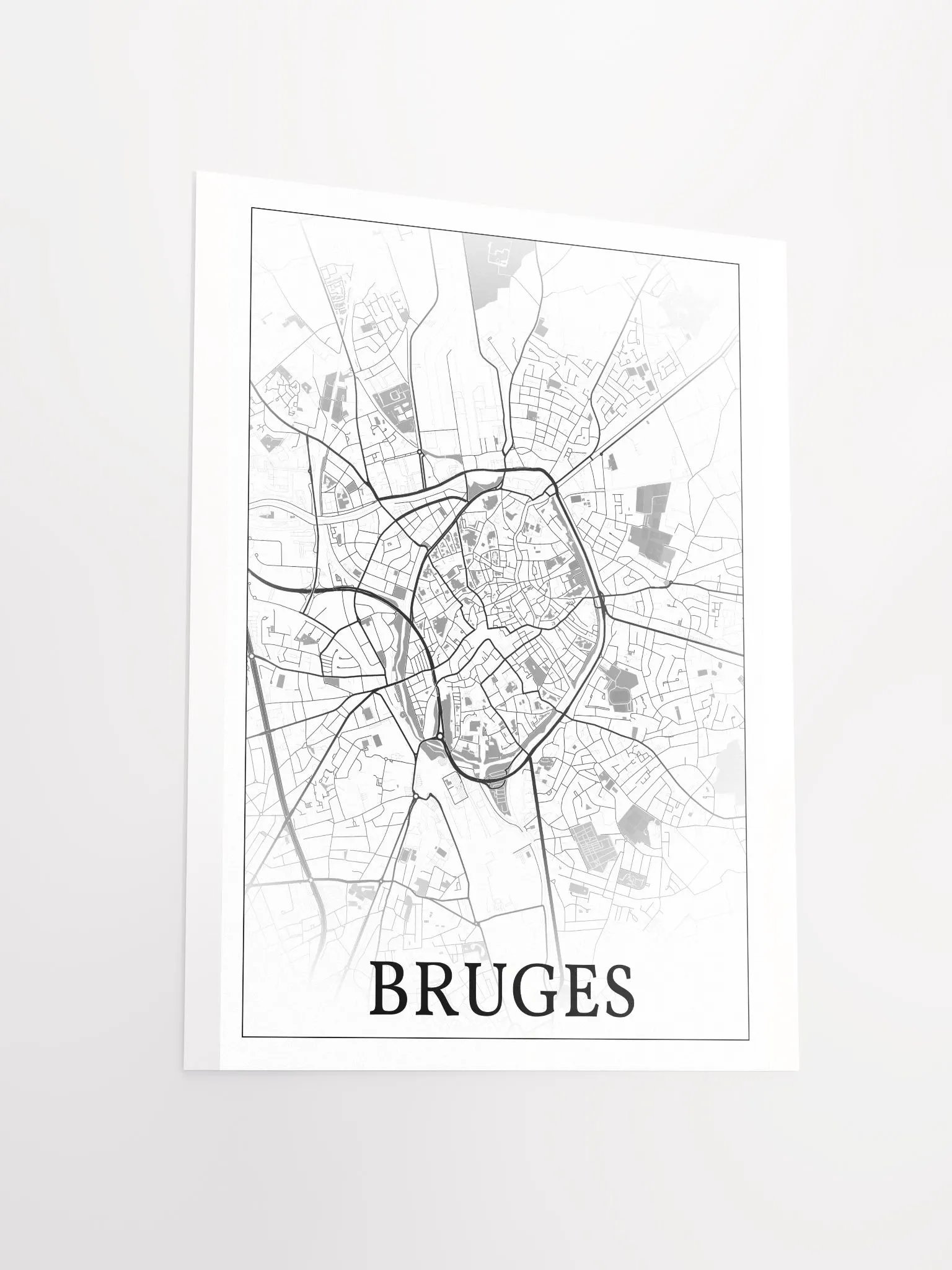 Bruges, Belgium, city map print product image (13)