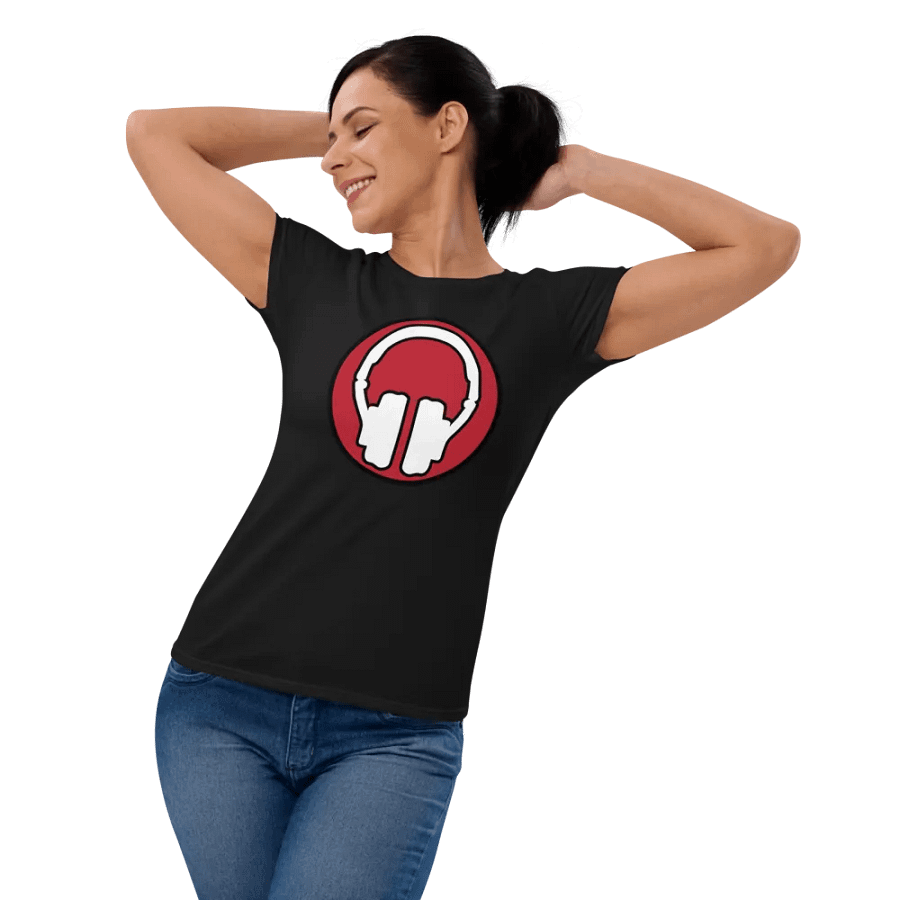 Women's Headphones Front | Tribe Back Print Gildan Middleweight T-Shirt product image (12)