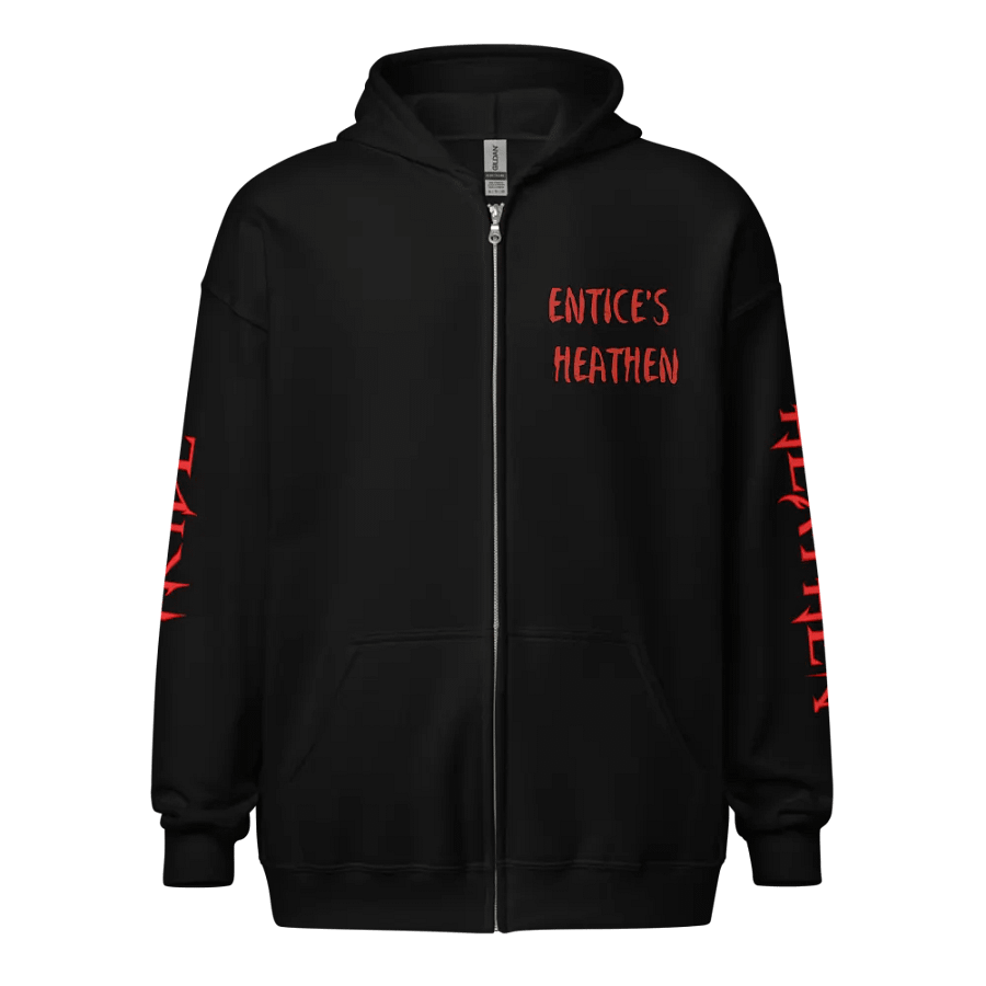 Heathen Zip Up Hoodie - Red product image (11)