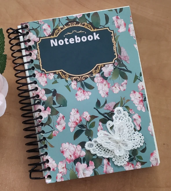 Apple Blossom and Butterfly Coiled Notebook 250 Pages product image (1)