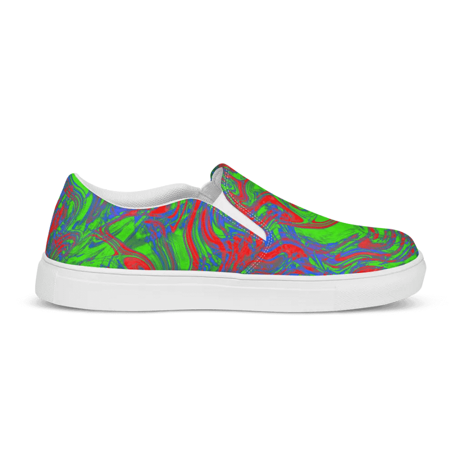 Chaos Wave Men's Slip-On Canvas Shoes product image (7)