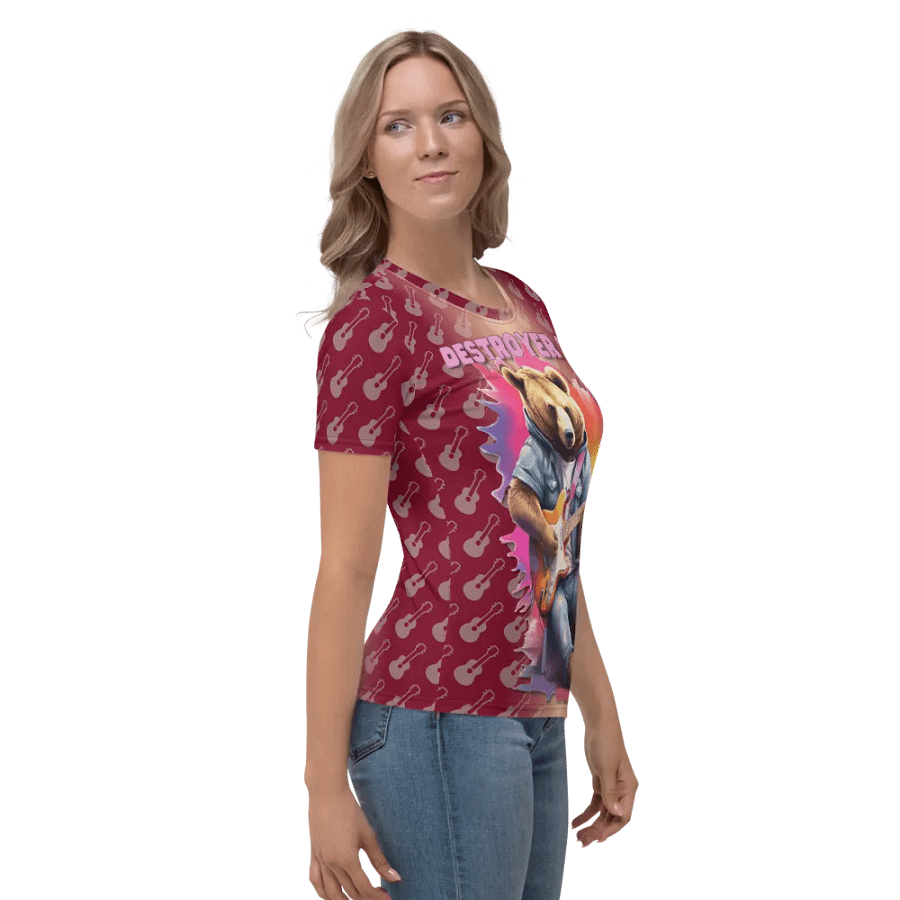 Destroyer of Music Bear All Over Print T-shirt product image (5)