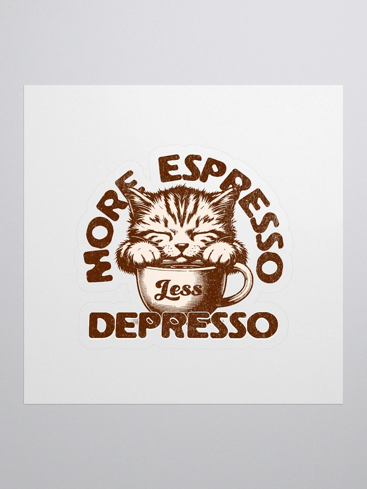 Espresso Cat Kiss Cut Stickers product image (1)