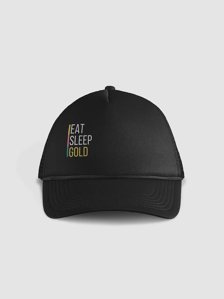 EAT SLEEP GOLD Foam Trucker Hat product image (1)
