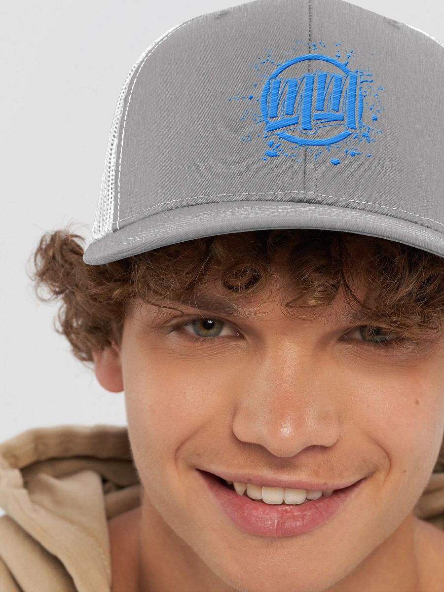 Mr Moist Blue Circle Splatter Trucker Hat product image (53)