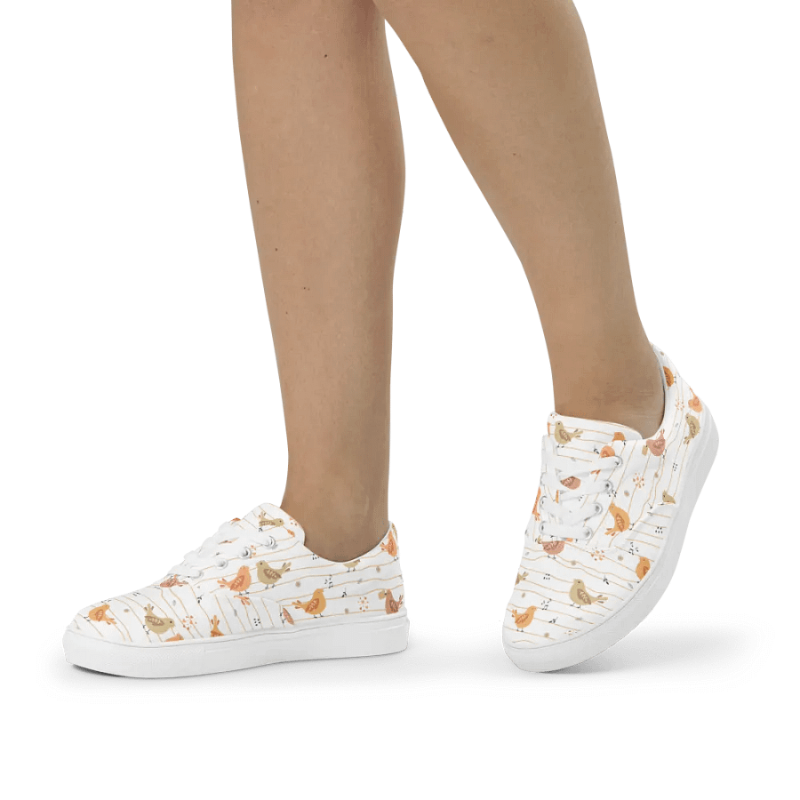 Kawaii Musical Birds Lace-up Canvas Shoes product image (4)