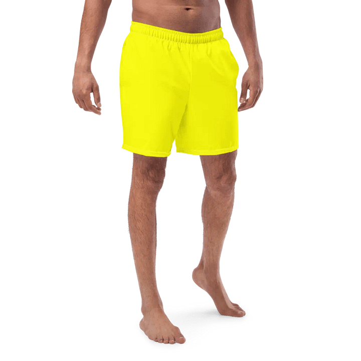 Plain Color Yellow Swim Trunks product image (1)