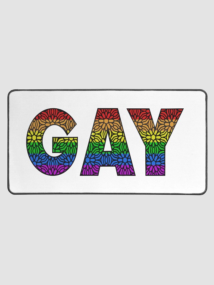 GAY Pride Colors and Flowers Mousepad product image (1)