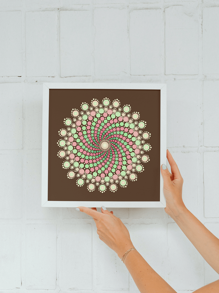 Green and Pink Mandala Poster, 2 JPG files product image (2)