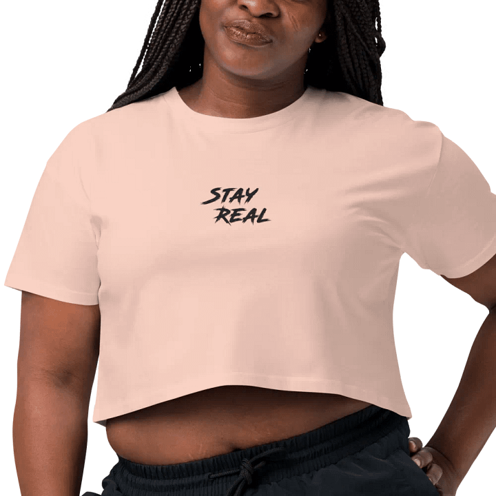Stay REAL Embroidered Crop Top product image (1)