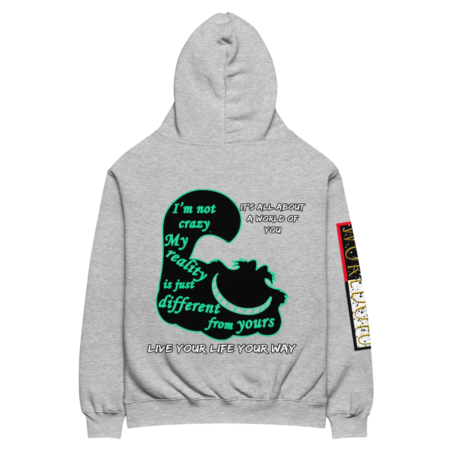 Cheshire Cat Hoodie, Grinning Cat Sweatshirt, Alice in Wonderland Hoodie, Smiling Cat Pullover, Mystic Cat Hoodie, Fantasy-Themed Sweatshirt product image (20)