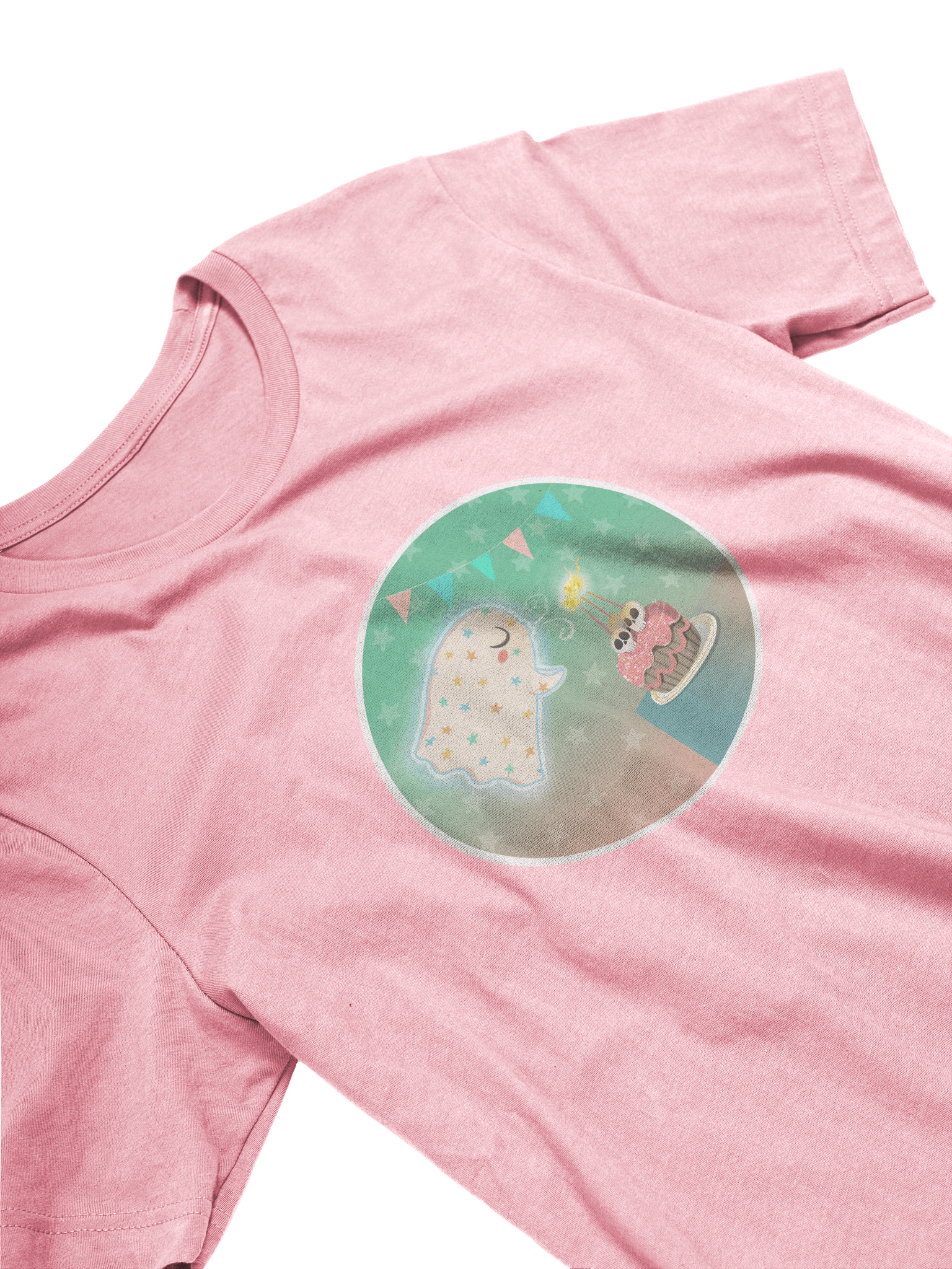 Pastel Little Ghost Birthday Cake - T-Shirt product image (3)