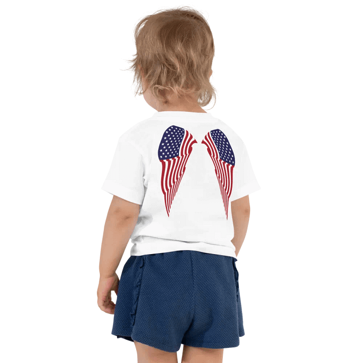 Stars & Stripes Ruffled Angel Wings Toddler Tee product image (1)