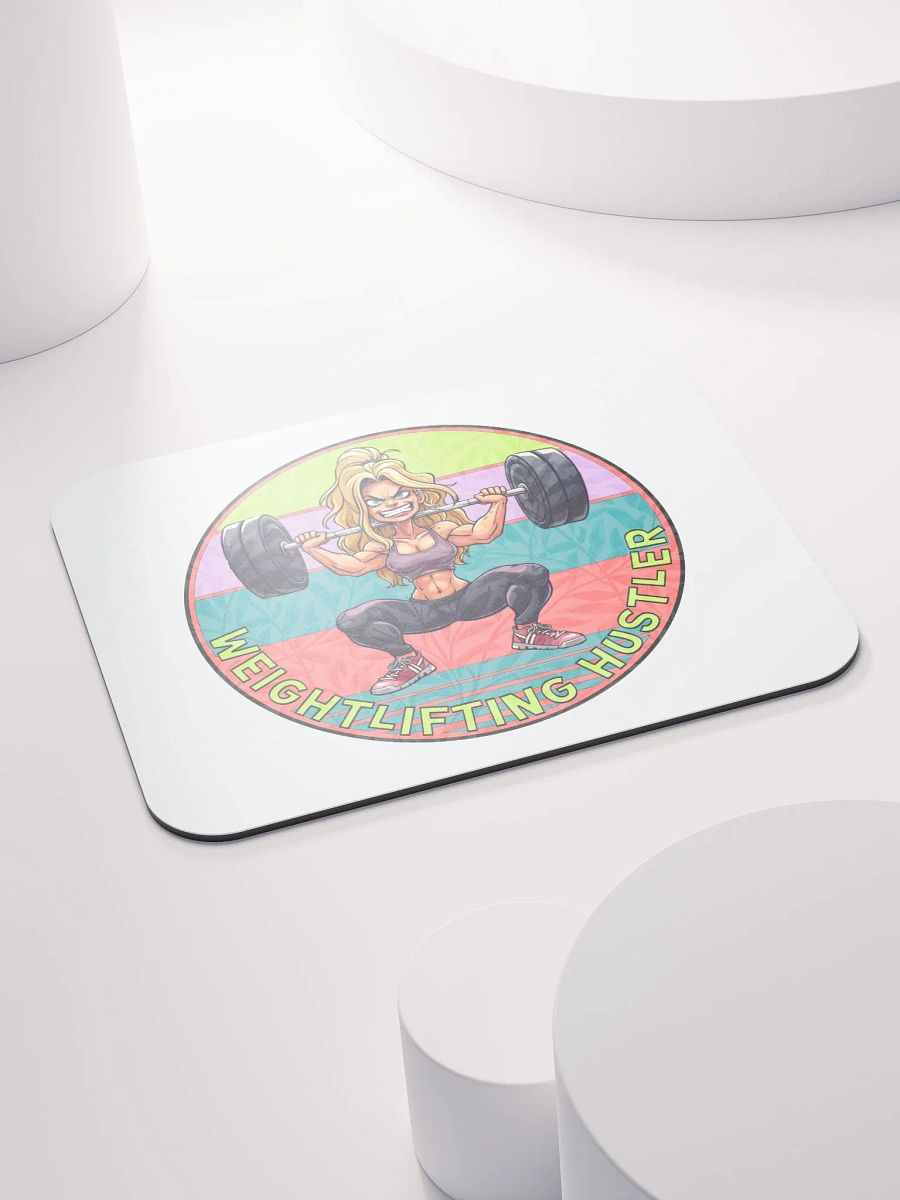 Weightlifting Hustler Female Strength Mouse Pad product image (5)